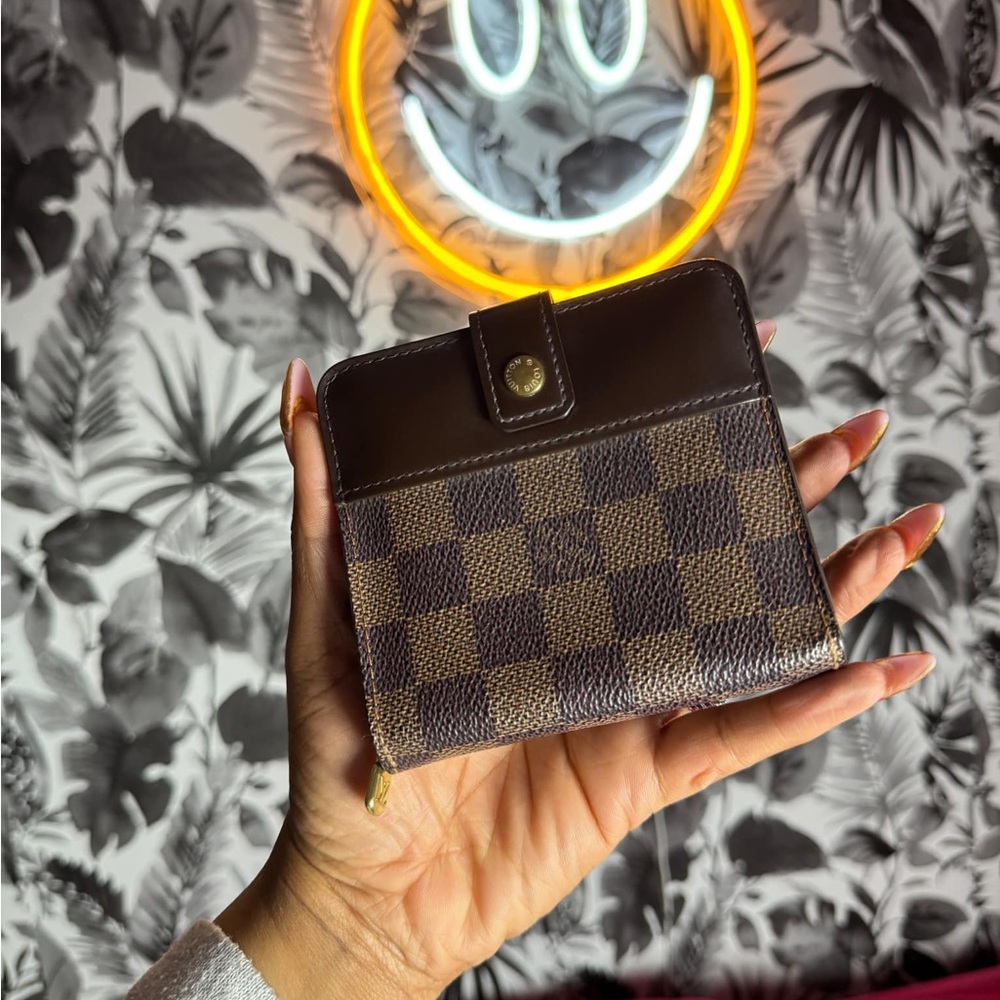 Checkered Brown Wallet
